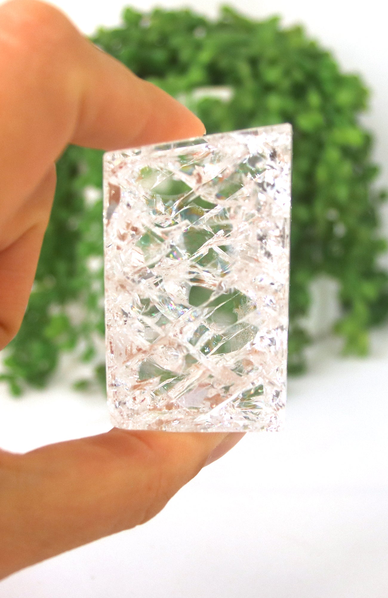 Clear Crackle Quartz Freeform